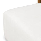 Pouf Jarmo de Poly &amp; Bark avec table réglable en noyer - Cuir italien pleine fleur véritable