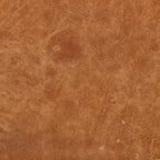 Pouf Jarmo de Poly &amp; Bark avec table réglable en noyer - Cuir italien pleine fleur véritable