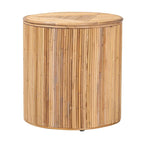 Table d'appoint Milagra moderne bohème en rotin naturel