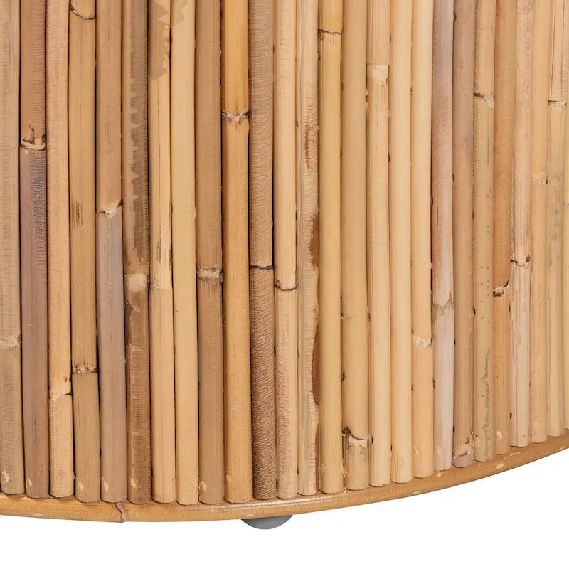 Table d'appoint Milagra moderne bohème en rotin naturel