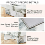 Table basse, motif marbre imitation, en MDF, fusion d'élégance et de style naturel