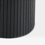 Ensemble de deux tables basses gigognes modernes et élégantes en forme de tonneau avec plateau amovible