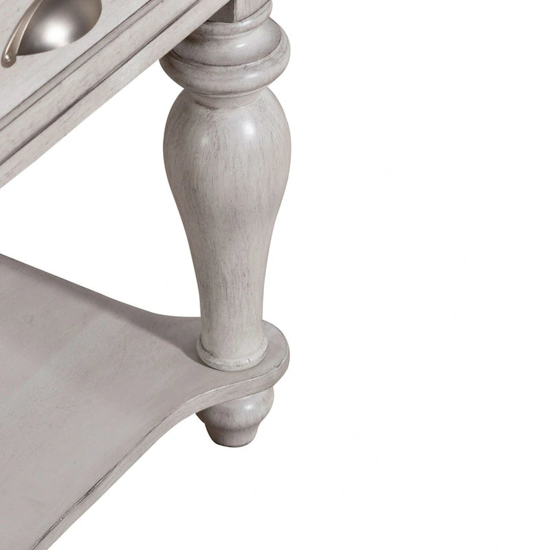 Ensemble de table basse 3 pièces Ocean Isle, blanc antique et pin vieilli