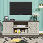 64 in. With Dark Drift Wood Desktop TV Stand for TVs up to 70 in. - 64 inches in width