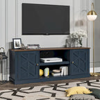 Meuble TV de bureau en bois foncé vieilli, 162,5 cm (64 po) de large, pour téléviseurs jusqu'à 178 cm (70 po) de diagonale.