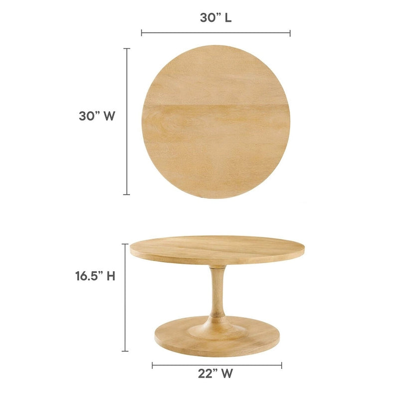 Table basse ronde en bois Lina 30