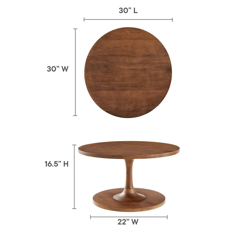Table basse ronde en bois Lina 30