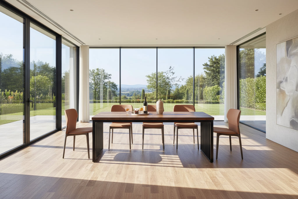 Table de cuisine/salle à manger de 78,74 pouces avec pieds en métal