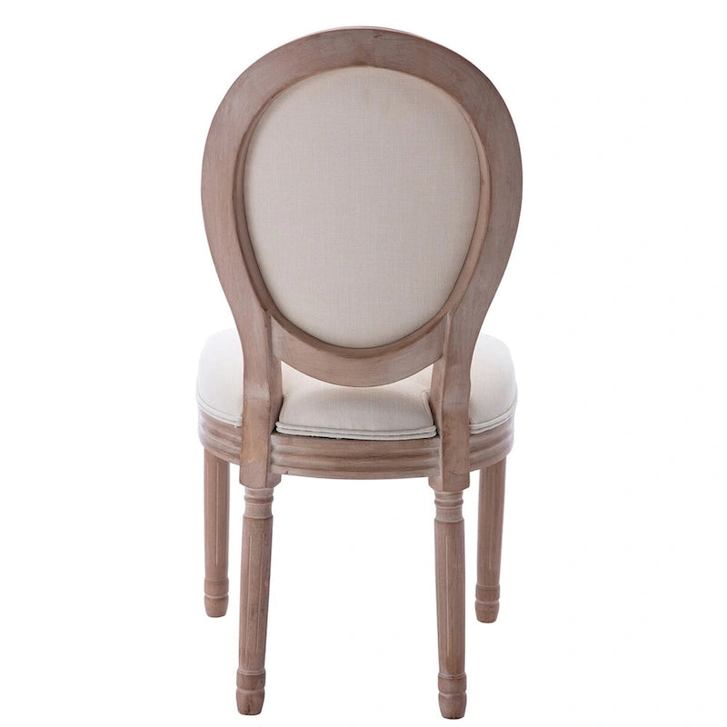 Chaise de salle à manger rembourrée vintage française Mieres, chaise d'appoint (lot de 2) - Non disponible