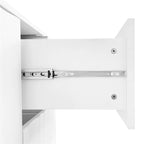 Armoire de rangement à motif ondulé avec 2 portes et 2 tiroirs, réglable