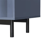 Armoire de rangement à motif ondulé avec 2 portes et 2 tiroirs, réglable