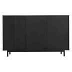 Armoire de rangement à motif ondulé avec 2 portes et 2 tiroirs, réglable