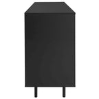 Armoire de rangement à motif ondulé avec 2 portes et 2 tiroirs, réglable
