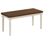 Ensemble de salle à manger classique 6 pièces comprenant une table en bois, 4 chaises et un banc, pour cuisine ou salle à manger.