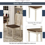 Ensemble de salle à manger classique 6 pièces comprenant une table en bois, 4 chaises et un banc, pour cuisine ou salle à manger.