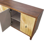 Meuble d'appoint, meuble de rangement à 4 portes, buffet de salle à manger