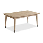 68-82 Inch Extendable Dining Table, Rectangular Top, Cone Legs, Brown Wood