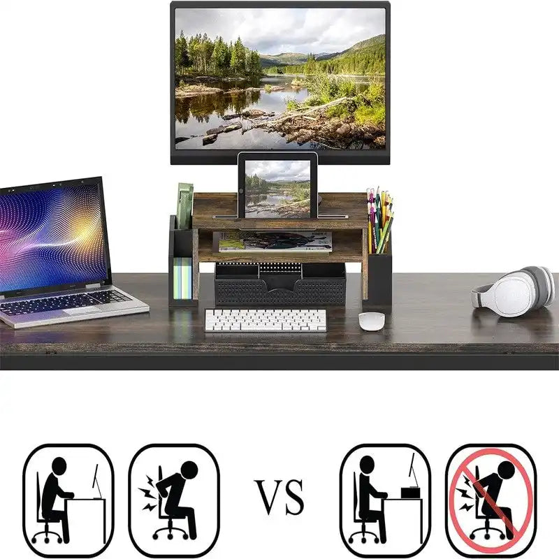 Support de bureau surélevé pour écran