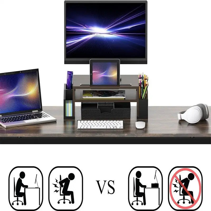 Support de bureau surélevé pour écran