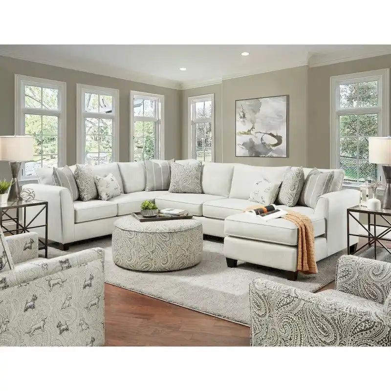 Homecoming Stone Stationary Sectional w/ Armless Sleeper