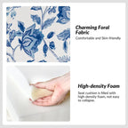 Fauteuil Falk sans accoudoirs, style ferme, avec housse amovible et pieds en bois massif, par HULALA HOME