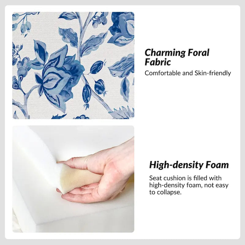 Fauteuil Falk sans accoudoirs, style ferme, avec housse amovible et pieds en bois massif, par HULALA HOME