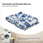 Fauteuil Falk sans accoudoirs, style ferme, avec housse amovible et pieds en bois massif, par HULALA HOME