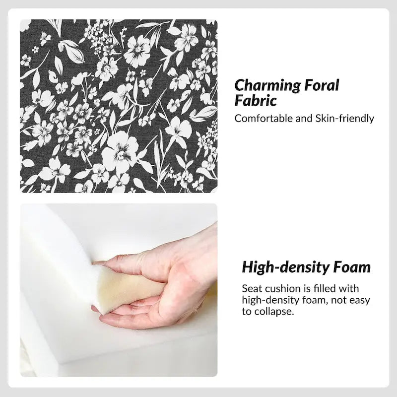 Fauteuil Falk sans accoudoirs, style ferme, avec housse amovible et pieds en bois massif, par HULALA HOME