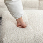 Canapé d'angle 87,7 cm en tissu polaire doux et confortable