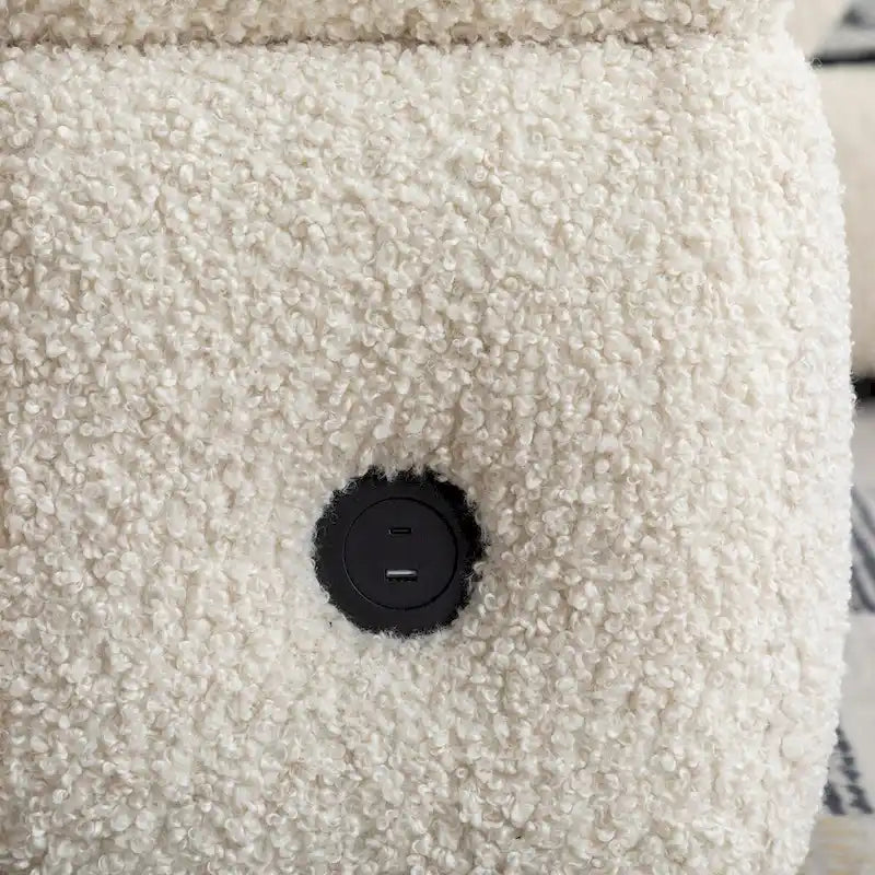 Canapé d'angle 87,7 cm en tissu polaire doux et confortable