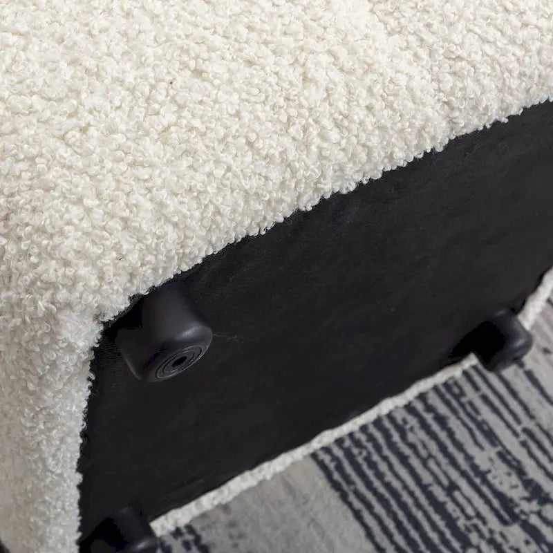 Canapé d'angle 87,7 cm en tissu polaire doux et confortable