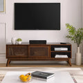 Meuble TV moderne en rotin pour téléviseur 65 pouces, meuble multimédia, console multimédia