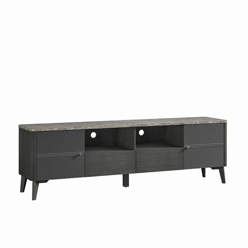 Meuble TV élégant de 70 pouces avec plateau imprimé marbre - Largeur 70 pouces