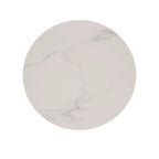 Table d'appoint Jurmala en pierre frittée brillante avec piètement en métal gris par iNSPIRE Q Modern