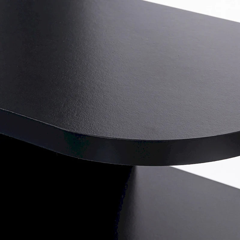 Meuble TV moderne noir avec cheminée électrique intégrée, console multimédia pour téléviseurs jusqu'à 55 pouces