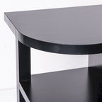 Meuble TV moderne noir avec cheminée électrique intégrée, console multimédia pour téléviseurs jusqu'à 55 pouces