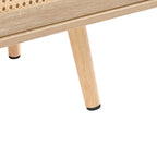 Meuble TV en rotin 55.12, portes coulissantes doubles