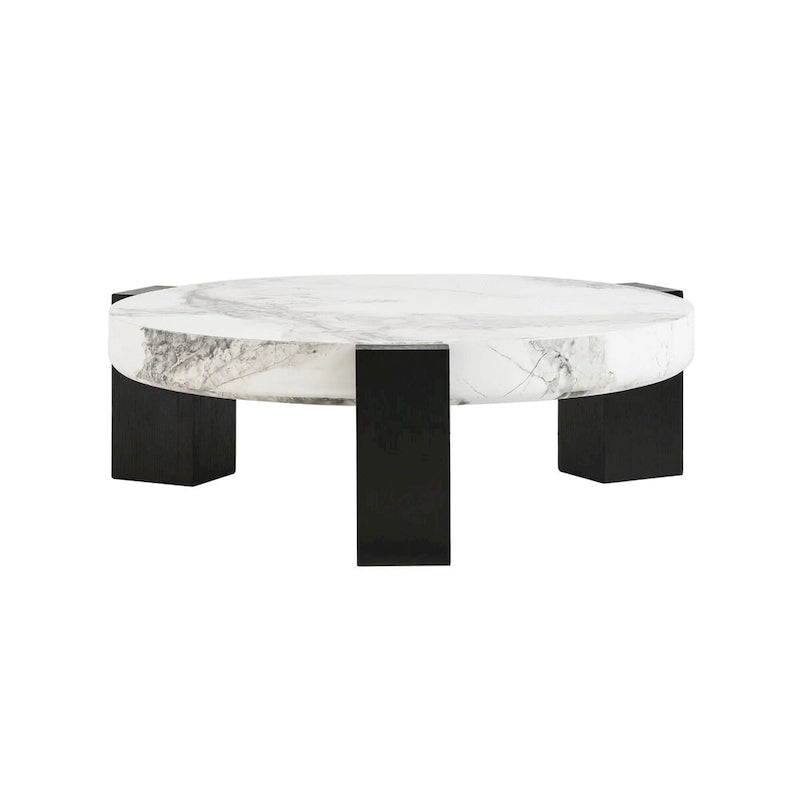 Ensemble de 2 tables basses gigognes rondes modernes avec plateau en verre