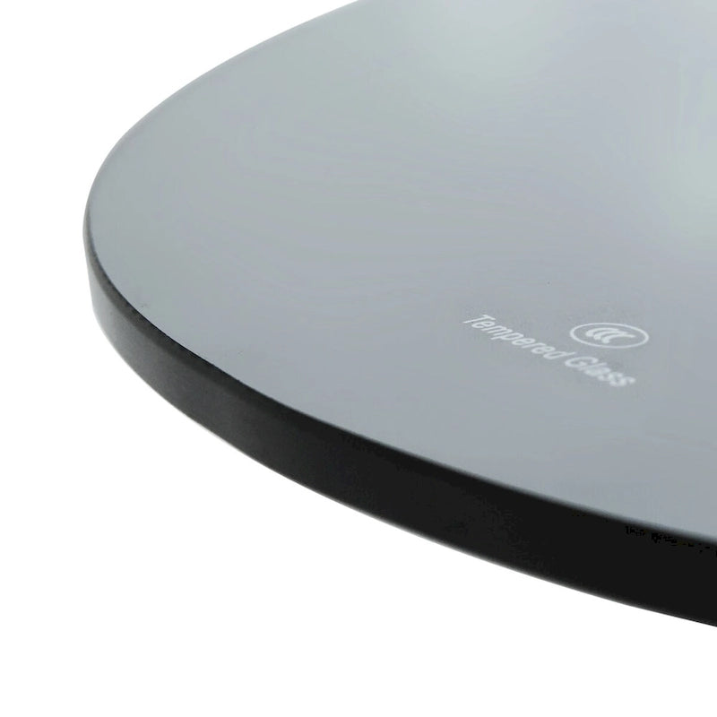 Ensemble de 2 tables basses gigognes rondes modernes avec plateau en verre