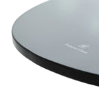 Ensemble de 2 tables basses gigognes rondes modernes avec plateau en verre