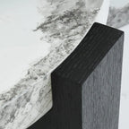 Ensemble de 2 tables basses gigognes rondes modernes avec plateau en verre