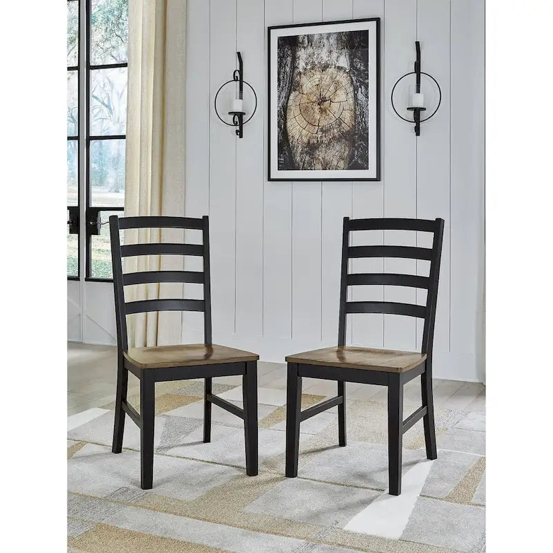 Signature Design by Ashley Wildenauer Brown/Black Dining Chair - 19 W x 23.25 D x 39 H
