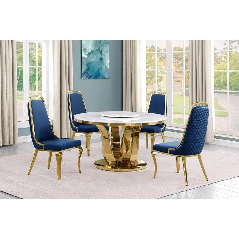 Best Quality Furniture D325-SC314-7 5 Piece Round Dining Set