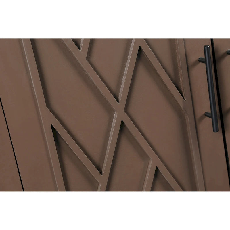 Buffet d'appoint à 4 portes en bois sergé