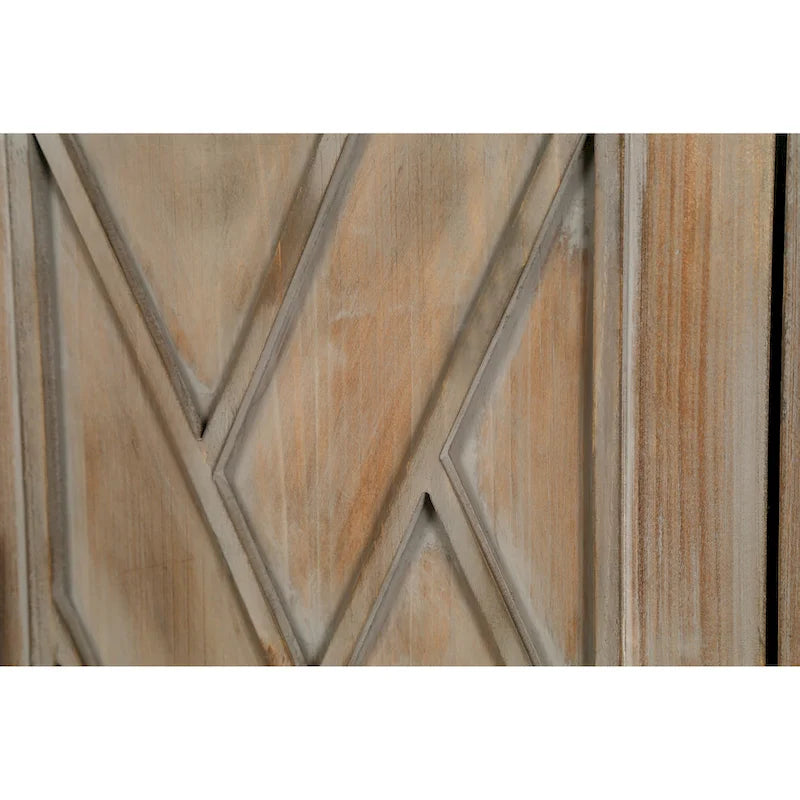 Buffet d'appoint à 4 portes en bois sergé