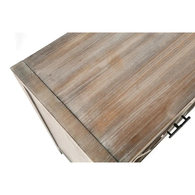 Buffet d'appoint à 4 portes en bois sergé