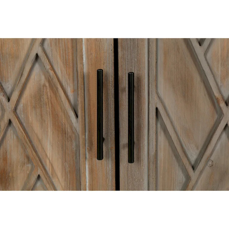 Buffet d'appoint à 4 portes en bois sergé