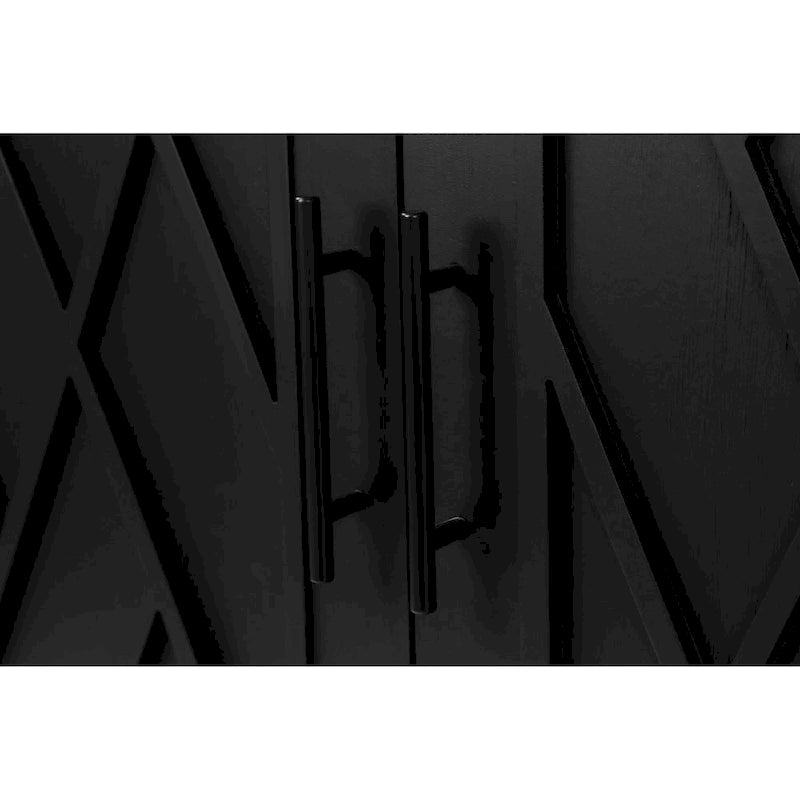 Buffet d'appoint à 4 portes en bois sergé