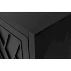 Buffet d'appoint à 4 portes en bois sergé