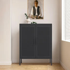 Armoire de rangement métallique à 2 portes et 2 étagères réglables, armoire de rangement de garage verrouillable en acier, classeur métallique